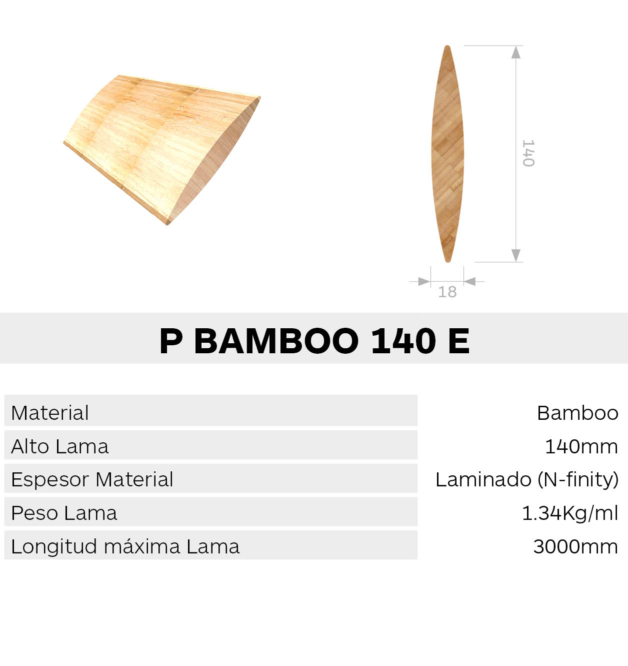 Caracteristica lama p bamboo 140 e