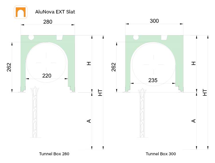 Seccion enrollamiento túnel alunova ext